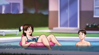 Stepmom Longing A lot of Milk All Day - vs Single Stepsister - Summertime Saga