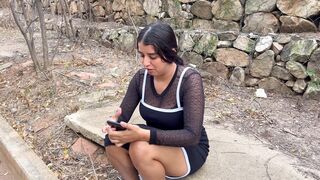 Unknown hotty asks me to her out of a cock rubber in swap for giving her a phone I cum inside her