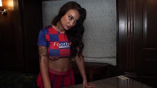 College Stories 1: Student Cheerleader Monika Fox Passed an Exam with Professor in 3 Subjects - Oral-job, Vaginal and Anal