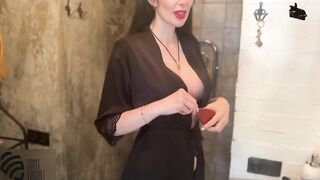 Stepmother tempted stepson in the lavatory