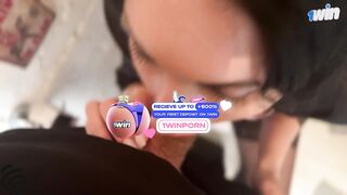 Stepmother tempted stepson in the lavatory