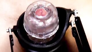 Testing a recent cock sleeve and a silent masturbation machine