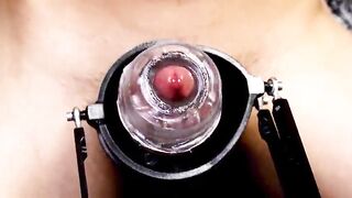 Testing a recent cock sleeve and a silent masturbation machine