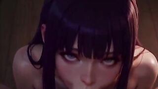 Fern from the Comics Frieren takes and sucks a hard dick [AI Generated]