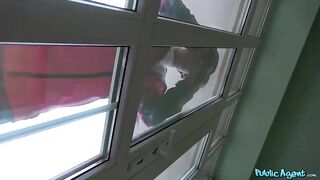 Hot Brunette hair with ideal BOOTY screws stranger near boyfriend - Public Agent