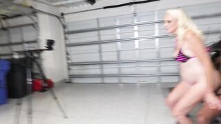 Marvelle Gets Railed on a Harley