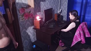 Stepdad screwed his stepniece gamer in the throat