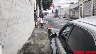 I gave a oral sex to a well-endowed ebony dude in the centre of the street during the time that my spouse filmed anything.