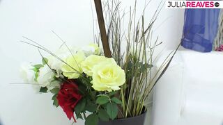 Golden-haired screws her booty with a sex-toy then gets a giant rods screw to jizz flow