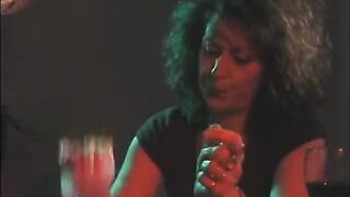 Leggy Brunette hair with Great Bazookas Drilled in Her Curly Twat After Blow Job on Sofa