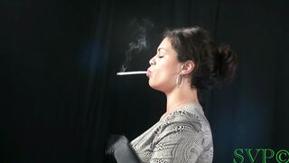 Large Tit big beautiful woman Latin chick Smokes and Bangs