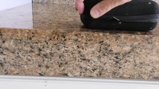 Palpitating Knob Pounds Shaggy Twat Trickling Moist