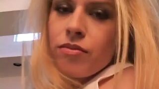 Breathtaking breasty blond lady gets her constricted moist anal opening banged by biggest ebony shlong