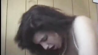 Chap sits on the bed and gets his lengthy jock unfathomable-throated and rode