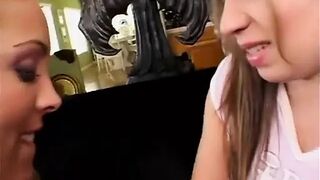 2 lola lesbo doxies go to city on one large hard shlong