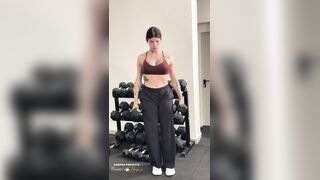 The Babe Showing off Her Workout Skills, Being Carnal at the Gym.