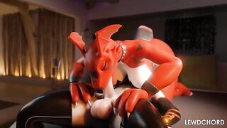 Guilmon Oral job 69 Furry Animation