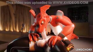 Guilmon Oral job 69 Furry Animation