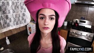 Concupiscent Stepdaughter Takes Weenie Riding Lessons From Stepdad