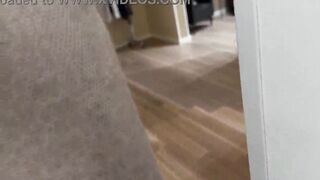 Risky public - Nasty gal plays with penis in the midst of garments store - Gets rewarded doggy in changing room