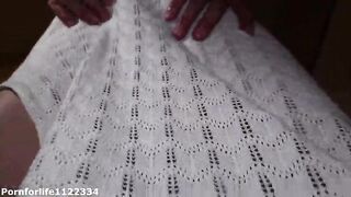 Neighbors rencounter whilst spouse was at work ended up by screwing in his abode with cum load on his wife's booty