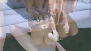 Lightskin black stepsisters screwed in garden