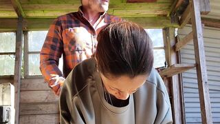 Sexy mother i'd like to fuck gets drilled hard in the booty outside and shows her true face of anal