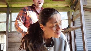 Sexy mother i'd like to fuck gets drilled hard in the booty outside and shows her true face of anal