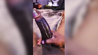 Have to See Large Ebony Wang Masturbation
