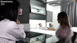 Trans Nurse Nataly Sousa Enjoys a Three-some with a Pair DT778