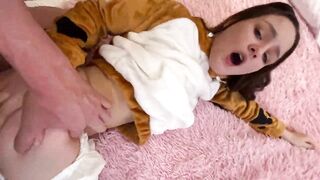 CUTE TEEN CUMS NON STOP AND GETS A CREAMPIE