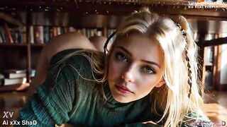 That babe sucks my dong right below the table in the library . I bang a golden-haired gal student booty (AI-Generated) AixXxShaD