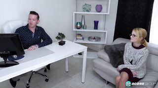 Pleasing Kate Bloom Gets Banged Hard and Facialized at an Interview