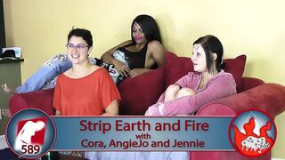 Every beauty took her turn stripping in a Earth and Fire game