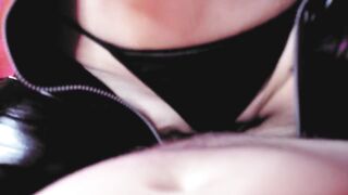 Bitch goddess Eva Latex play footjob jumping on knob gonzo mother I'd like to fuck bang moist vagina cum goo leggings S&M