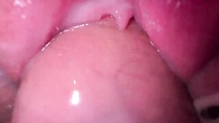 Stepbrother's wife squirting after climax, I drilled her constricted snatch