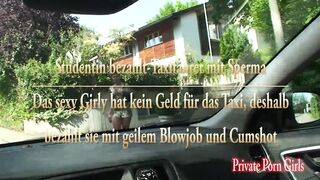 Hawt wench loves oral job in car