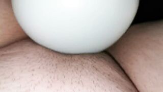 Rubbing my clit with lamp