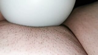 Rubbing my clit with lamp