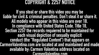 Petite Carmen Valentina Has Office Fantasies With Mindi Mink