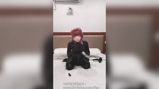 Red Hair Latex Kigurumi Breathpaly