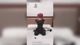 Red Hair Latex Kigurumi Breathpaly