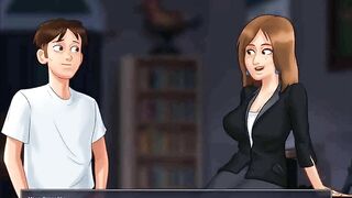 Summertime saga: college stud is having sex with his French professor in her office ep 120