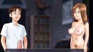 Summertime saga: college stud is having sex with his French professor in her office ep 120