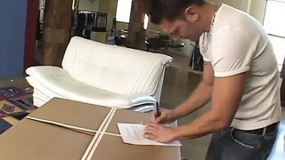 Kinky Beauty with Raven Hair Julie Night Presented Herself Fresh Boss as Particular Sex Doll