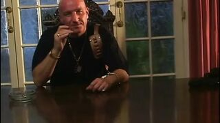 Hot Golden-haired Wench Get All Her Holes Banged Hard on the Table