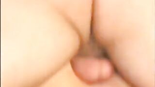 Hot slut takes double penetration during three-some with dudes indoors