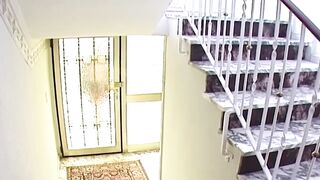 Blindfolded Blond's Vagina Lips Clamped and Stretched Wide Open