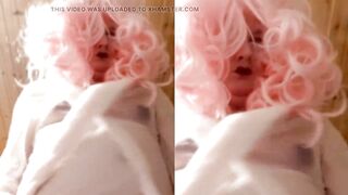 Transfurbitch Is Expecting for U in Transparent Furtrimmed Cape