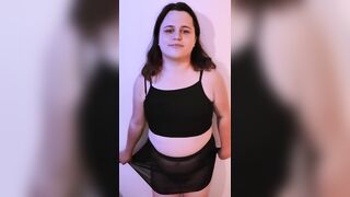 Fascinating youthful beauty undressing and masturbating for u